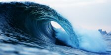photography of barrel wave